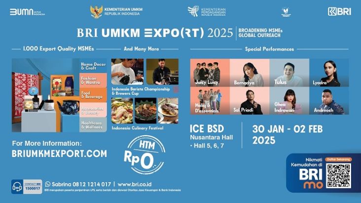 BRI UMKM EXPO(RT) 2025, Mengundang 1.000 UMKM dan Music Performance yang Seru
BRI UMKM EXPO(RT) 2025, Menyajikan 1.000 UMKM dan Music Performance yang Menghibur
BRI UMKM EXPO(RT) 2025, Mempersembahkan 1.000 UMKM dan Music Performance yang Asyik
BRI UMKM EXPO(RT) 2025, Menggelar 1.000 UMKM dan Music Performance yang Berkesan
BRI UMKM EXPO(RT) 2025, Menampilkan 1.000 UMKM dan Music Performance yang Mengasyikkan