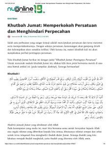 Naskah Khutbah Jumat 14 November 2025: Bahaya Kebiasaan Julid bagi Muslim