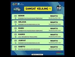 Samsat Keliling Bekasi-Karawang, Senin 24 November 2025