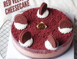 Ide jualan kue premium resep red velvet keju raspberry yang populer