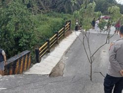 Jembatan Putus di Air Abik, Pemkab Bangka Bangun Akses Darurat, Warga Mengitari 11 Kilometer