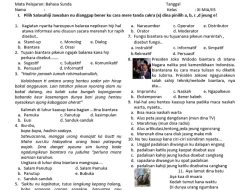 Soal Esai Bahasa Sunda Kelas 11 Kurikulum Merdeka 2026 Semester 2