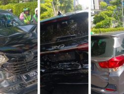 Kecelakaan Beruntun di Jalan Sudirman, Kendaraan Rusak Parah